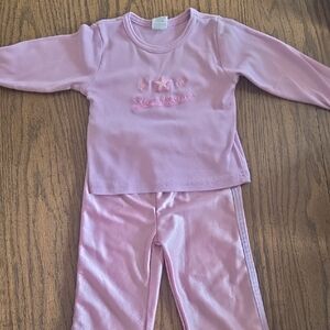 Kids Long Sleeve Pink "Cheerleader" Set